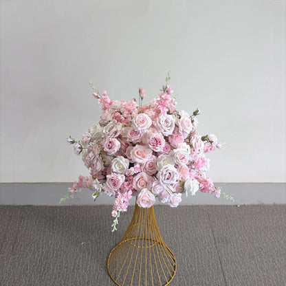 70/60/30cm White Rose Green Plants Leaf Artificial Flower Ball Wedding Table Centerpiece Decor Marriage Banquet Road Lead Floral