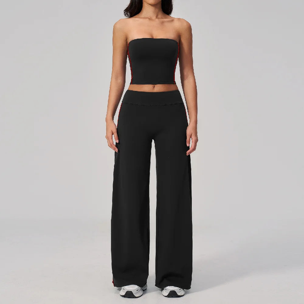 2PCS Yoga Clothes Athletic Wear Women Tracksuit Pilates Fitness Suit Workout Set Push Up Sports Bra High Waist Pants Gym Outfits