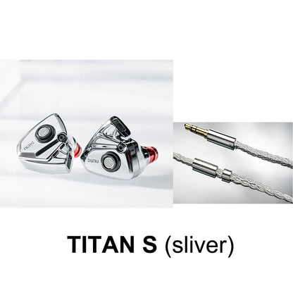 DUNU TITANS Hi-res HIFI In-ear Earphone 11mm Dynamic Driver Monitor IEM Earbuds 2Pin 0.78mm Detachable Cable Headset TITAN S