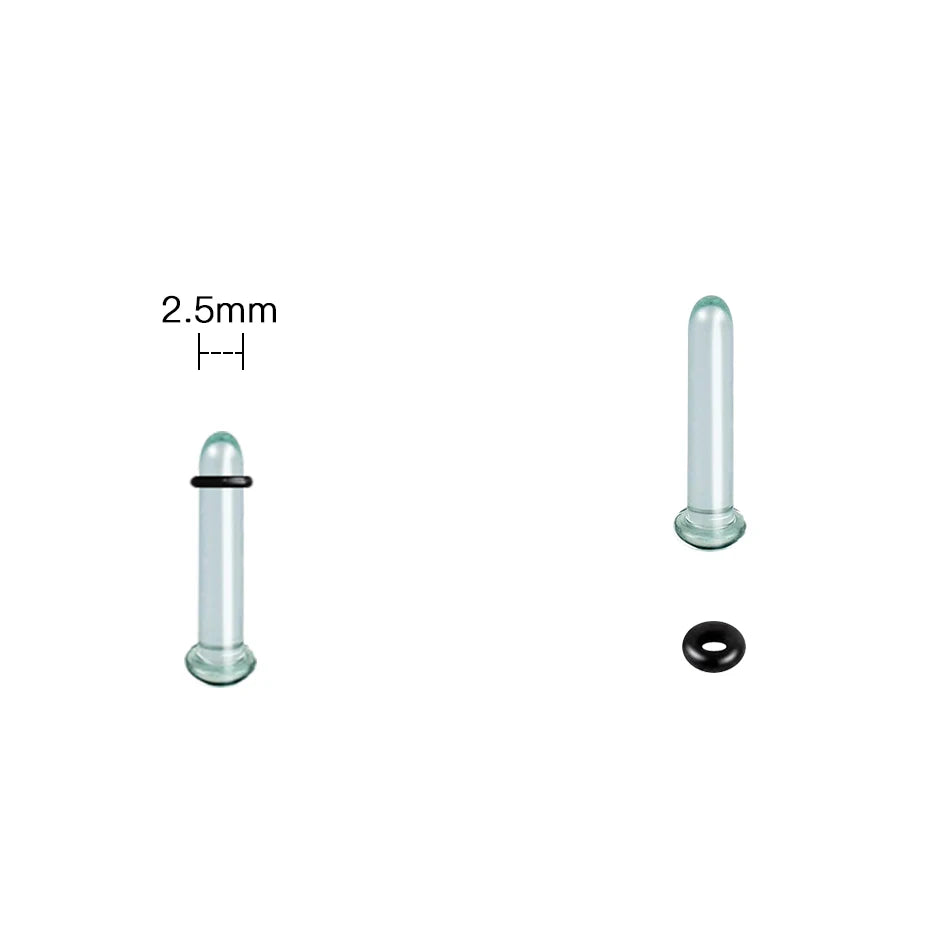 2pcs Glass Ear Gauges Stretching Kit Short Taper Expander 1.6-16mm