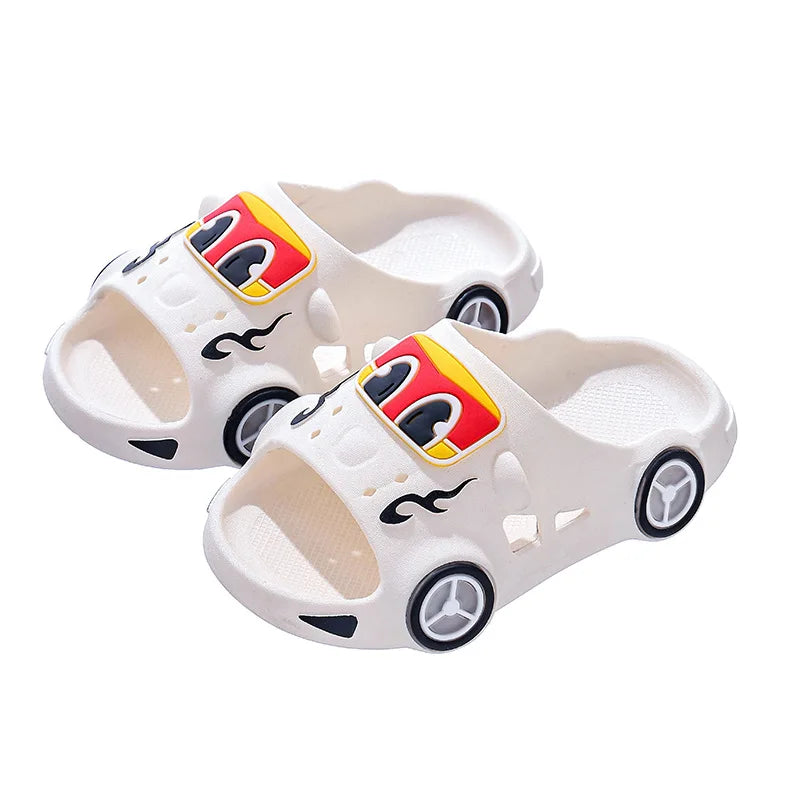 Cartoon Slipper Fashion Versatile Light Up Girl Shoes Cute Car Anti Slip Kid Slippers Classic Light Boy Shoe Casual Home Sandal