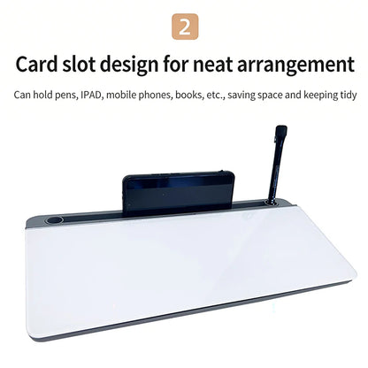 Glass Desk Whiteboard With Storage Plastic Memo Keyboard Stand Tempered Household Message Board Home Office Blackboard