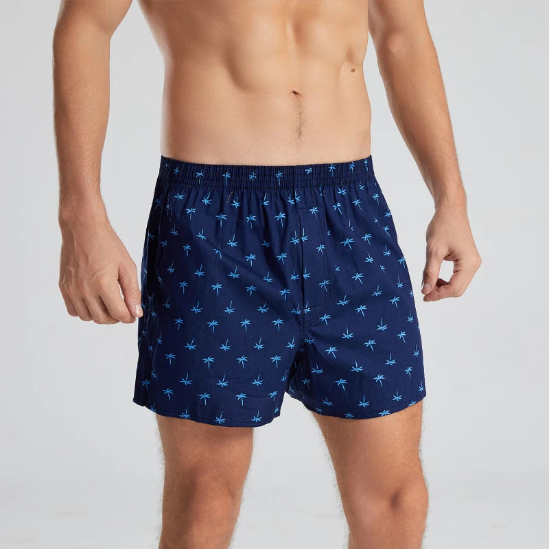 Men's Boxer Shorts Pineapple Lemon Print Panties Cotton Breathable Comfortable Underwear for Men Home Wear Sleepwear Underpants