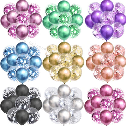 10/30/50/100Pcs 1012 Inch White Golden Balloons Pastel Ballon Golden Confetti Balloons For Birthday Weddings Anniversary Party