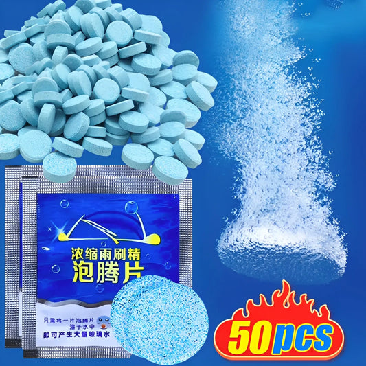 50pcs Car Effervescent Washer Tablet Auto Glass Washing Tablet Car