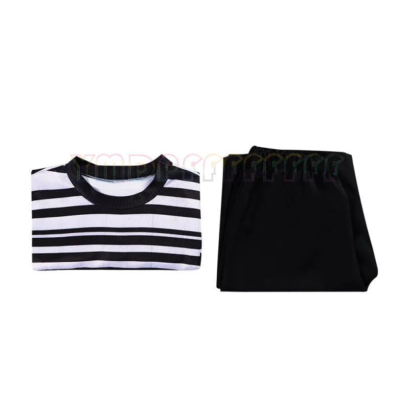 Anime Brother's Disguise Stripe Set Top Pants Halloween Easter Fantasy Carnival Party Gift