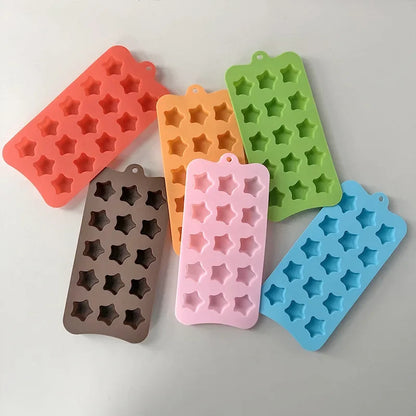 DIY five-pointed star silicone mold candy and chocolate mold clay and gypsum resin mold baking tools