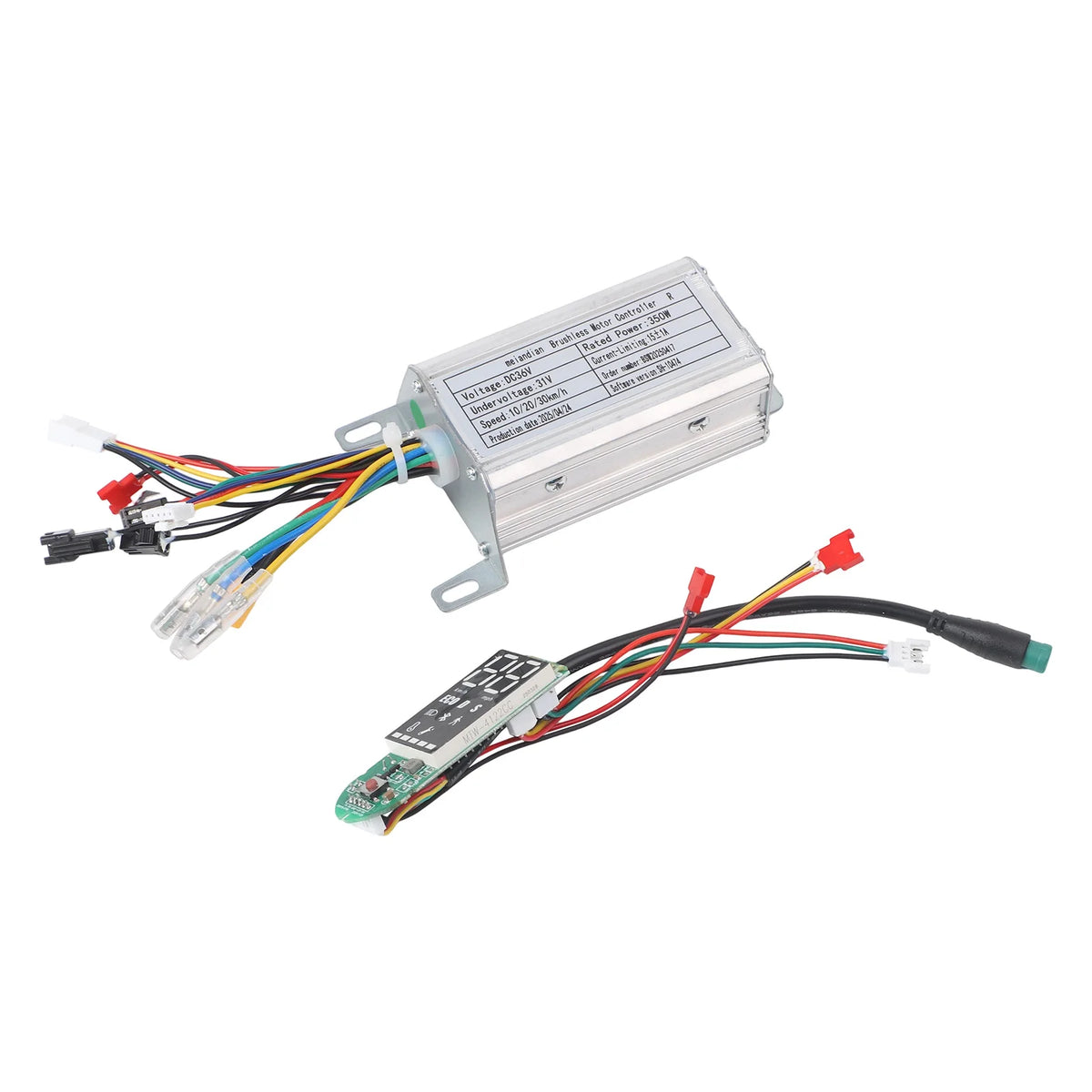 Electric Scooter Controller Kit 36V 350W Motherboard Accelerator- APP Hover Board Controller Led Display Scooter Replace Parts
