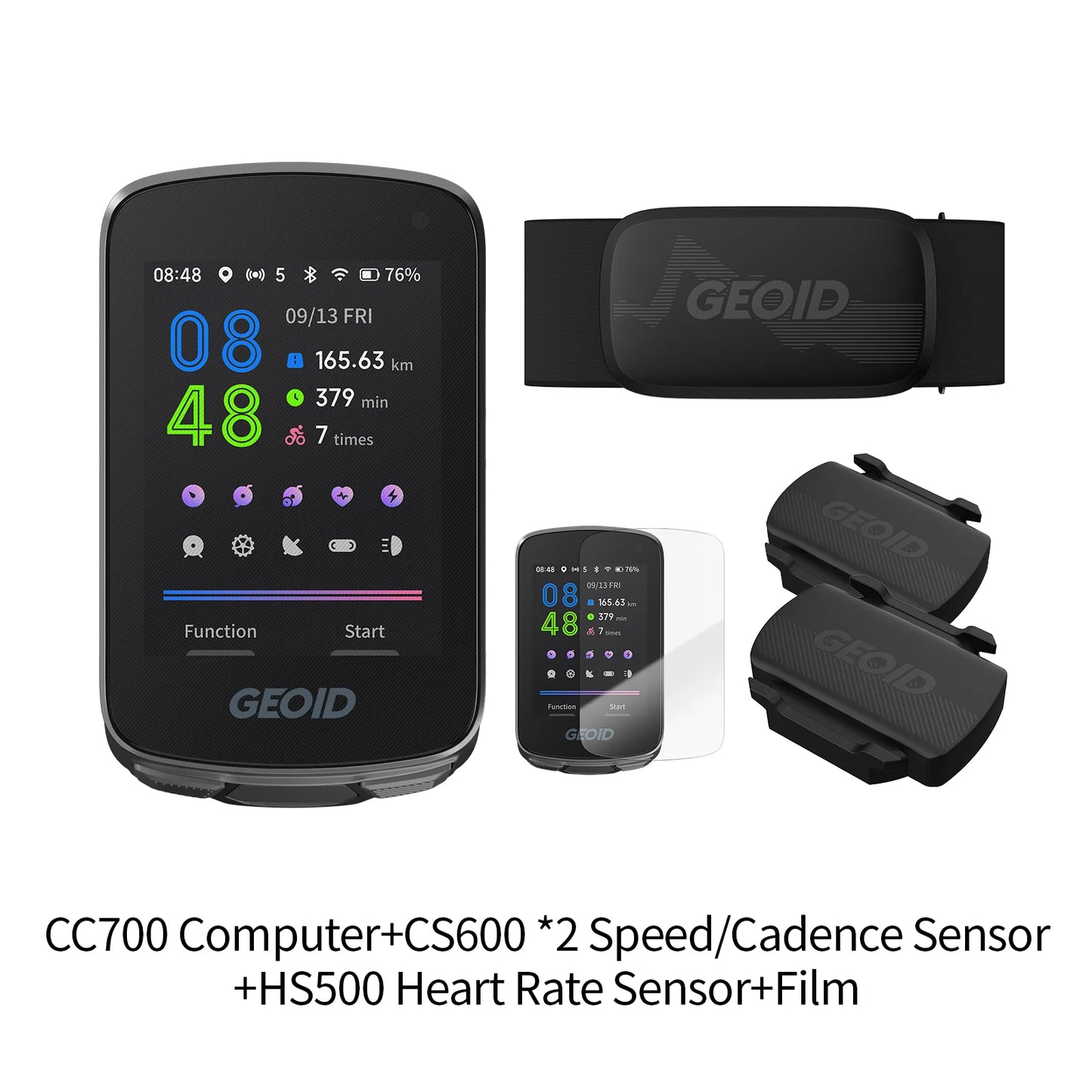 GEOID CC700 Bike Computer Wireless Color Screen ANT+ WIFI Bicycle Speedometer IPX7 Waterproof Route Navigation Cycling Odometer