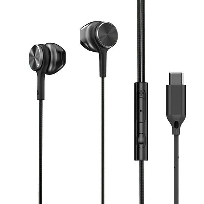 Type C Wired Headphones HiFi Stereo Volume Control Headset With HD Mic 3.5mm Earphones For Samsung Galaxy  iPhone 17 16 Earbud