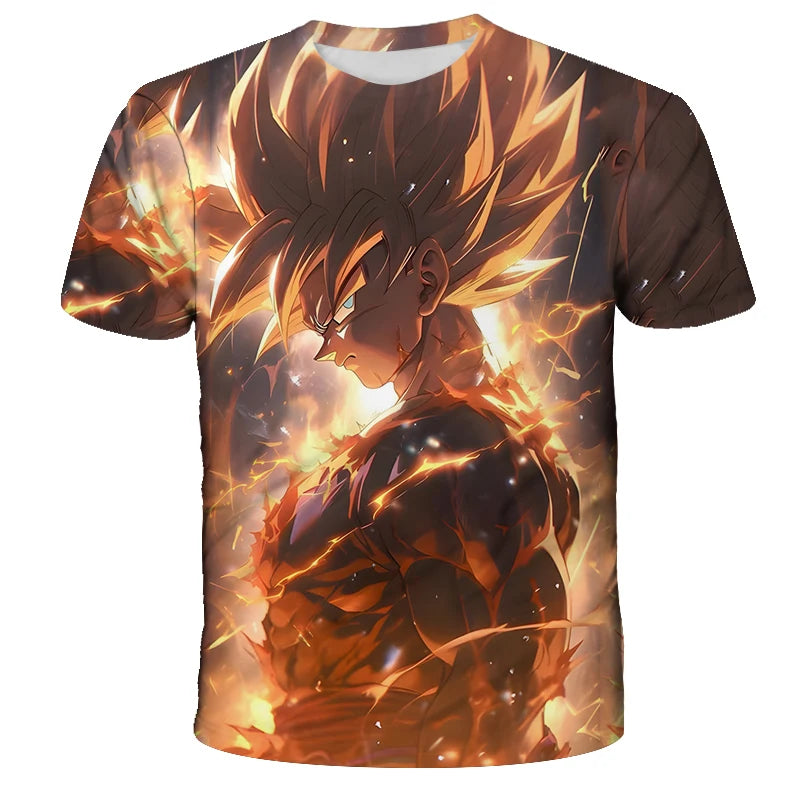 Anime Dragon Ball Son Goku 3D Print Kids T Shirt Summer Fashion Casual