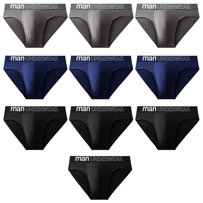 10 Pcs/Lot Men's Briefs Underwear Letter Comfortable Panties Shorts Sexy Boxer Shorts  Gifts for Man Underpants