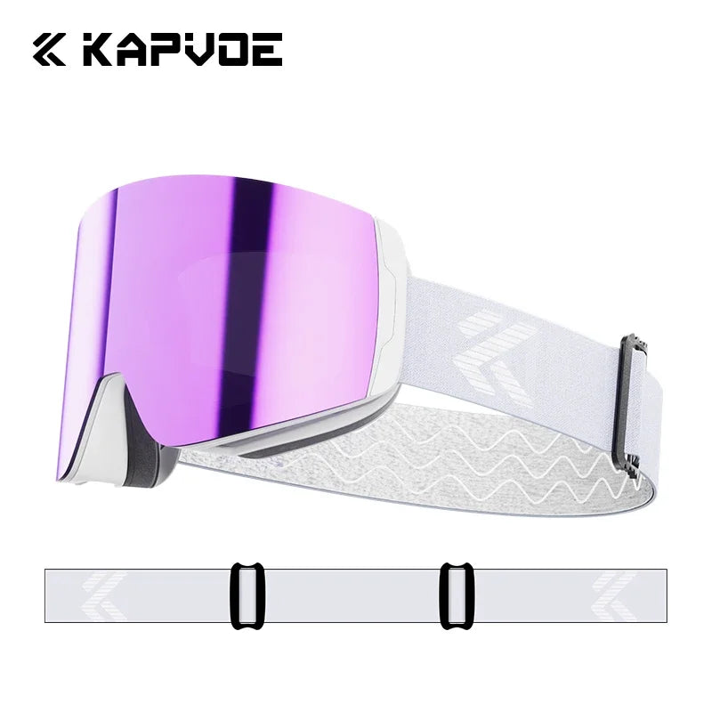Kapvoe Snow Goggles Ski Snowboarding Skiing Sunglasses for Women Men Anti-Fog Lens UV400 Photochromic Glasses Motorcycle Glasses