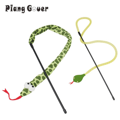 Tassel Snake Cat Teaser Stick Teasing Rod for Cats Toys Kitten Playing Scratch Pet Toy Wand