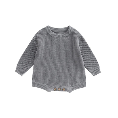 0-2Y Knitting Newborn Baby Girl Boy Spring Autumn Clothes Cute Long Sleeve Sweater Romper Jumpsuit Casual New born Outfits