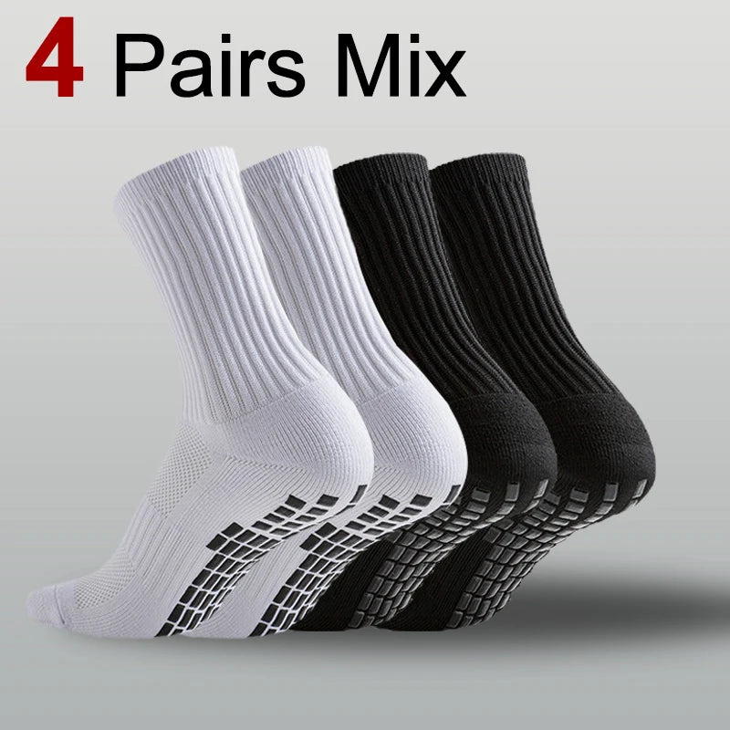 1/4/10 Pairs Neutral Anti Slip Football Socks Spring Summer Absorbing Sweat Breathable Basketball Running Leisure Sports Socks