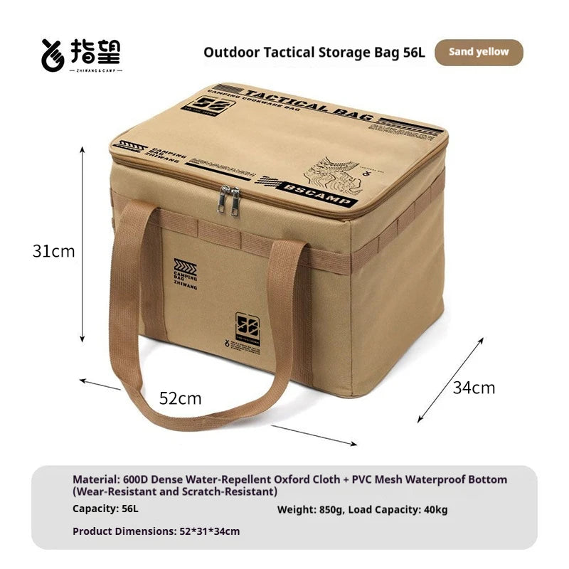 30l/42l/56l Insulated Waterproof Tactical Camping Bag Foldable Outdoor