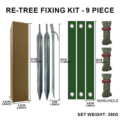 1SET Tree Stake Kits, Tree Stakes and Supports Kits for Young Trees Against Bad Weafor Newly Planted Tree Strap Garden Accessori