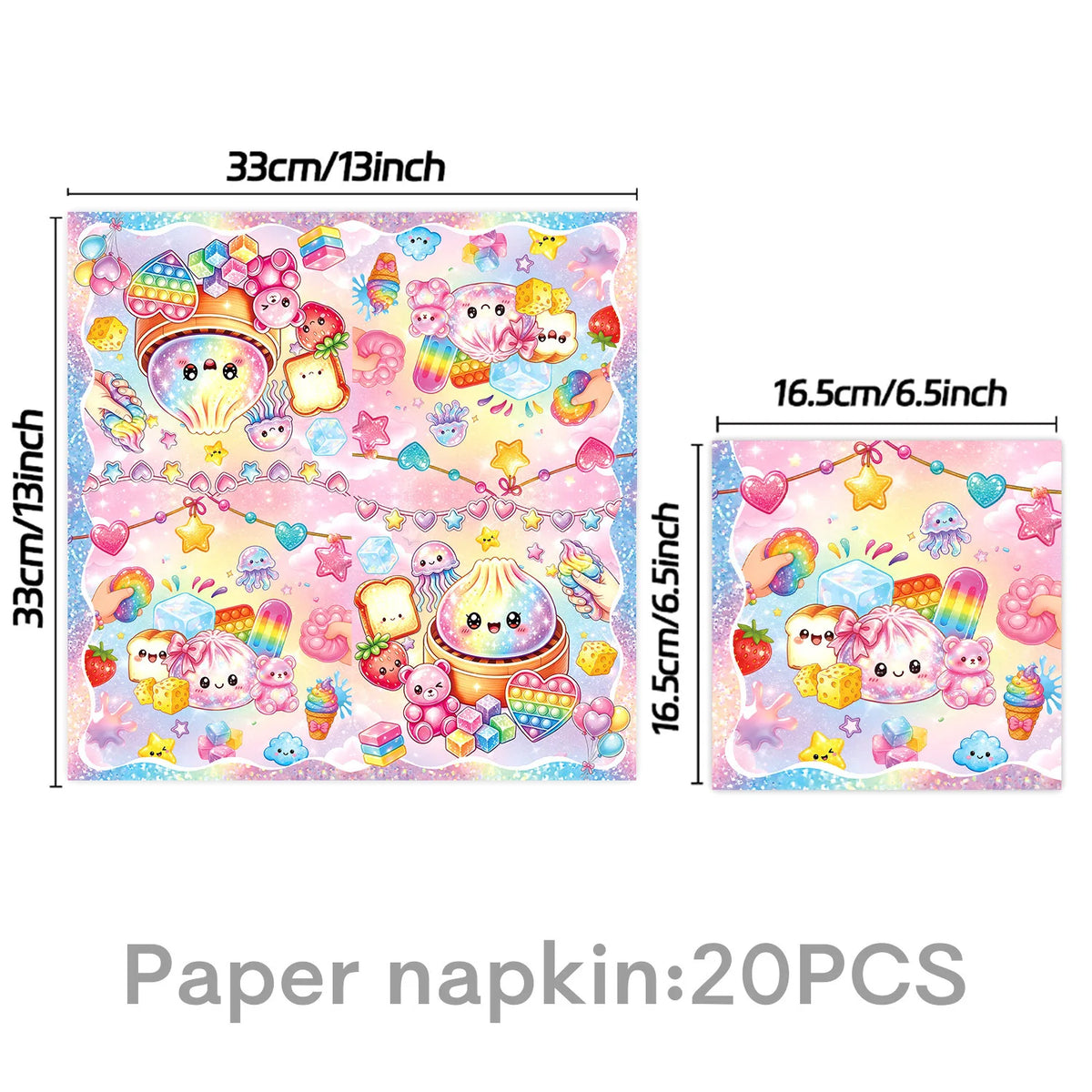 Squishy Bao Bun Themed Birthday Party Decorations Set Tableware Paper Plates Cups Cute Squishy Gift Bags Balloon Banner Supplies