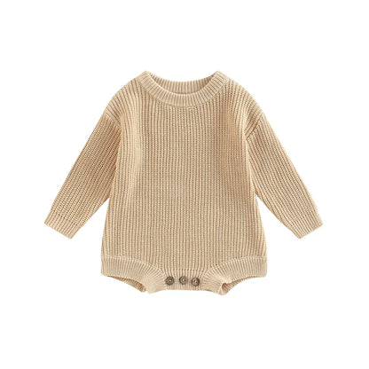 0-2Y Knitting Newborn Baby Girl Boy Spring Autumn Clothes Cute Long Sleeve Sweater Romper Jumpsuit Casual New born Outfits