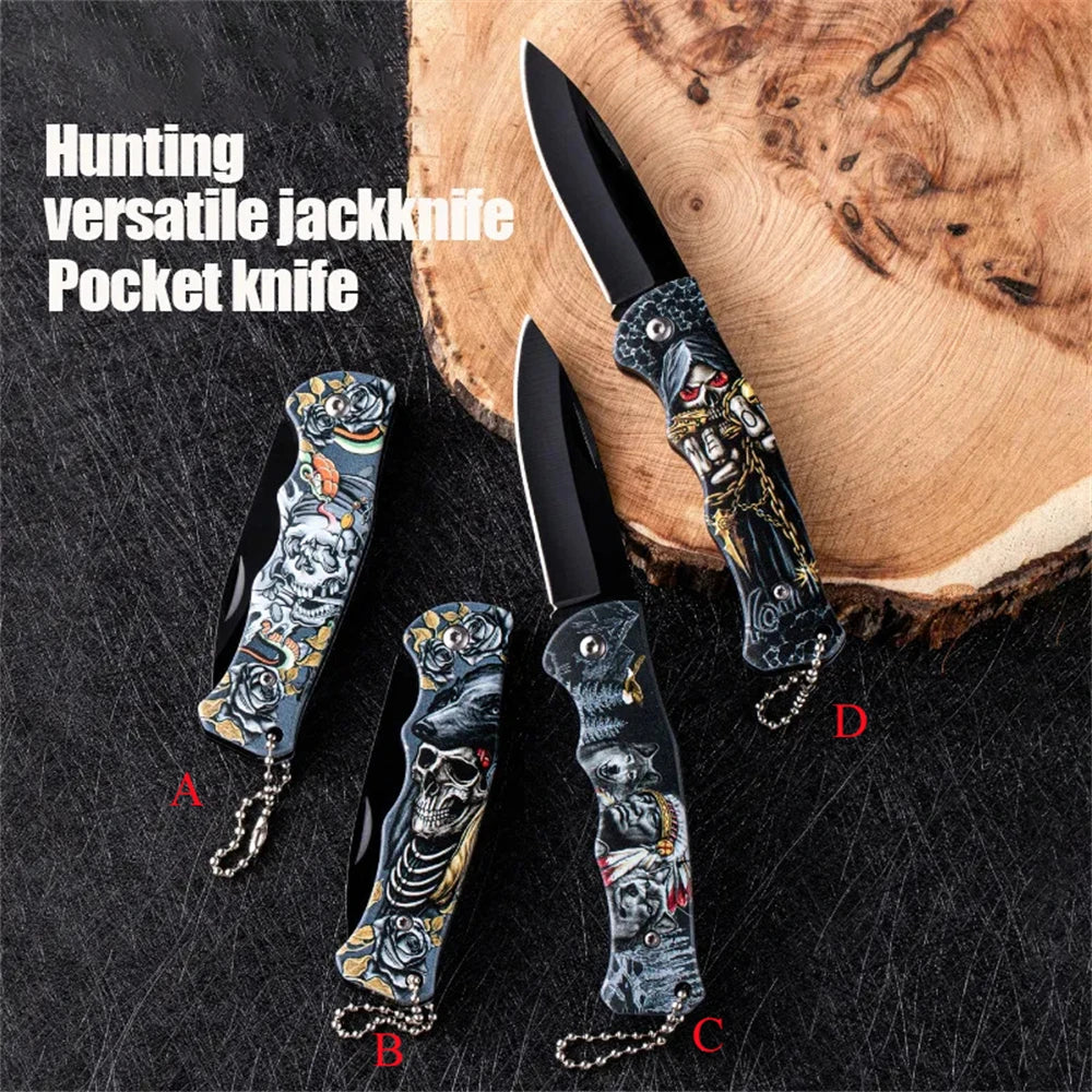 1PC,Heavy Duty Box Cutter Folding Knife Stainless Steel Fruit Peeling Knife Camping Portable Knife Tactical Tools Utility Knife