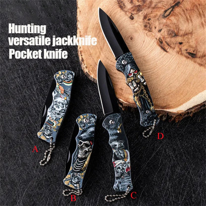 1PC,Heavy Duty Box Cutter Folding Knife Stainless Steel Fruit Peeling Knife Camping Portable Knife Tactical Tools Utility Knife