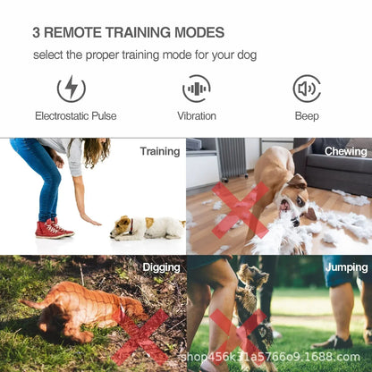 Automatic Bark Stopper Collar, Remote Control Electric Dog Training Device, Pet Training Waterproof Pet Dog Collar for All Dog