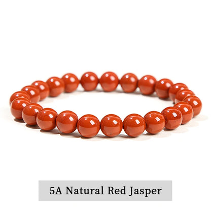 JD Natural Stone Beads Bracelet Amethyst Tiger Eye Crystal Quartz Agate Gem Beads Bangles Women Men Reiki Healling Jewelry Gift