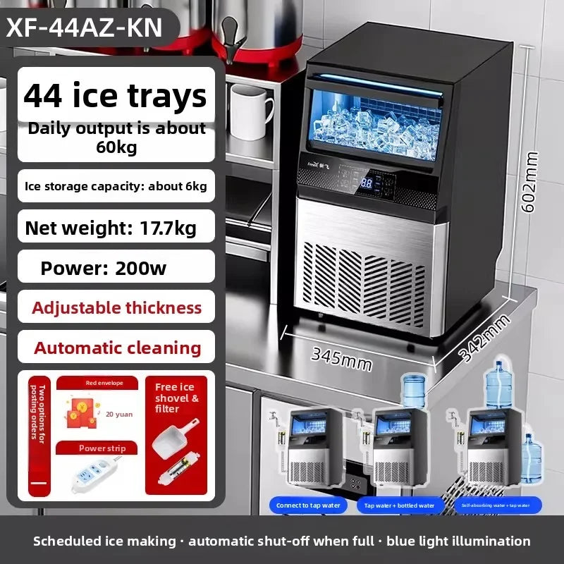 220V Frestec Commercial Ice Maker Large Capacity Automatic Square Ice Machine for Bubble Tea Shop LYH