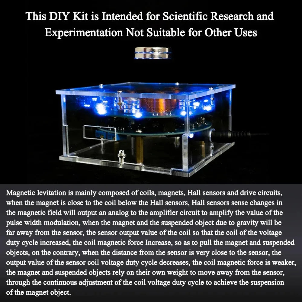 DIY Magnetic Levitation Kit Experiment PCB Soldering Project Practice Solder Assembly  50G/150G Load Magnet DIY Electronic Kit