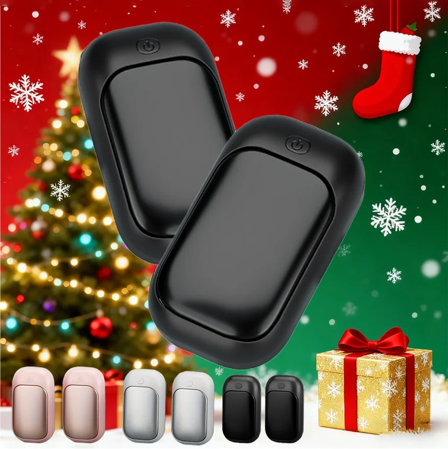 Magnetic Rechargeable Hand Warmer 2-Piece Set, Portable Handheld Heater, Men's Technology Gift, Essential for Winter
