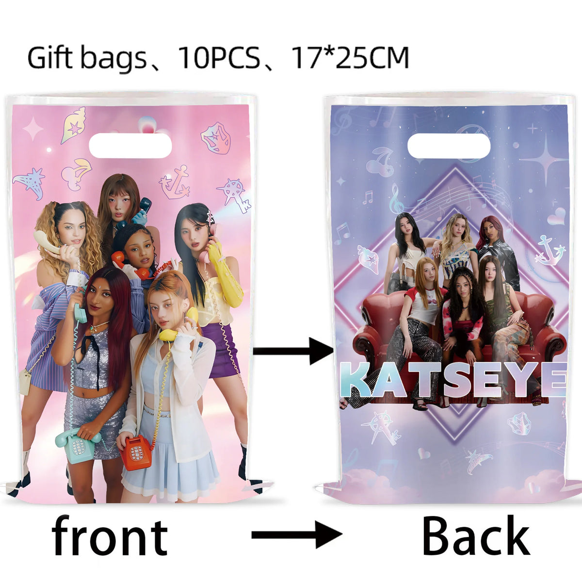 Idol K&Katseye Birthday Party Favors Bracelet Sticker Keychain Kpop Girl Balloons Party Decoration Fans Gifts Baby Shower Suppli