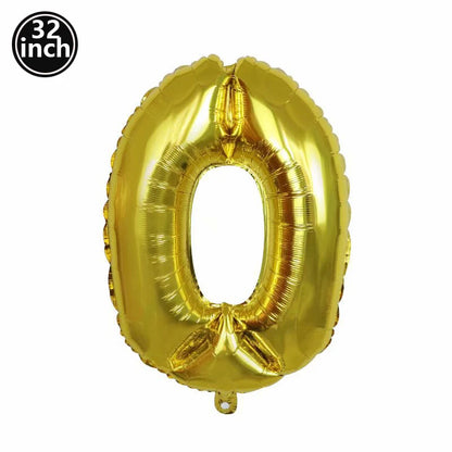 Multi Color Large Numbers 3 Balloon 32Inch 1 2 3 4 5 6 7 8 9 Birthday Ball Red Digit Bachelorette Balloons Figure Golob Balloons