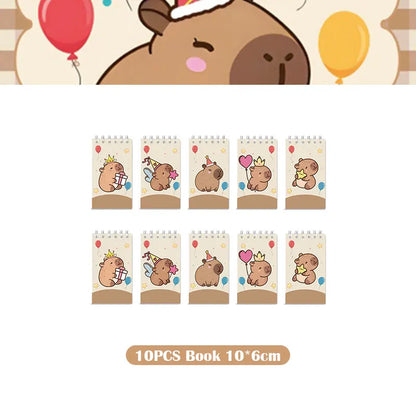Capybara Decoration Birthday Party Favors Tableware Set Cup Plate Balloons Gift Bags Happy Banner Cake Topper Supplies for Girls