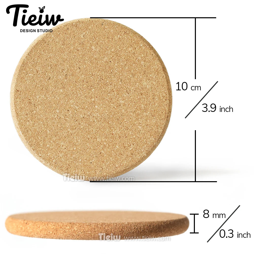 30pcs Personalized Cork Coasters-Tieiw Design-Wedding Favor for Guests Party Bridal Shower Corporate Engraved Coaster Gifts Bulk