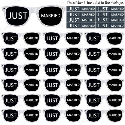 12-120 Pcs Wedding Heart Sunglasses Mr/Ms Bride Glasses Wedding Gift for Guest Bridesmaid Heart Glasses Just Married Party Favor