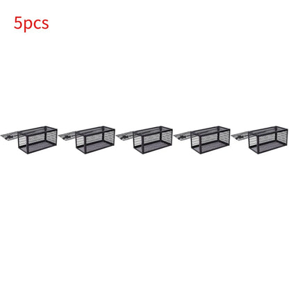 Self-locking Trap Catcher Mouse Rat Bait Mice Live Box Mice Trap Cage Reusable Catch Rat Implement Trap Rat Cage Iron Cage
