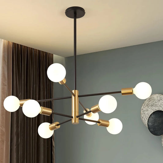 Sputnik Ceiling Light | Black Iron E27 Fixture | Kitchens, Dining Rooms & Living Spaces