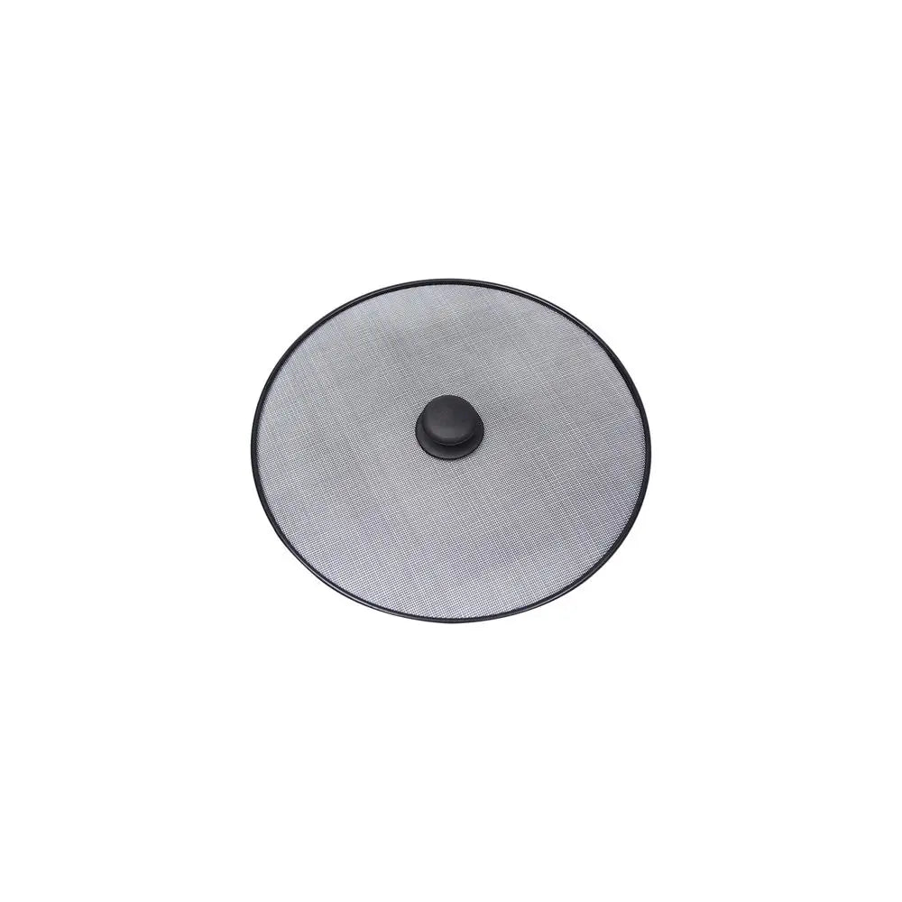Black Splatter Screen Anti Grease Frying Pan Oil Splash Guard Fine Mesh Splash Guard Cover Lid Gadget Kitchen Tool with Handle