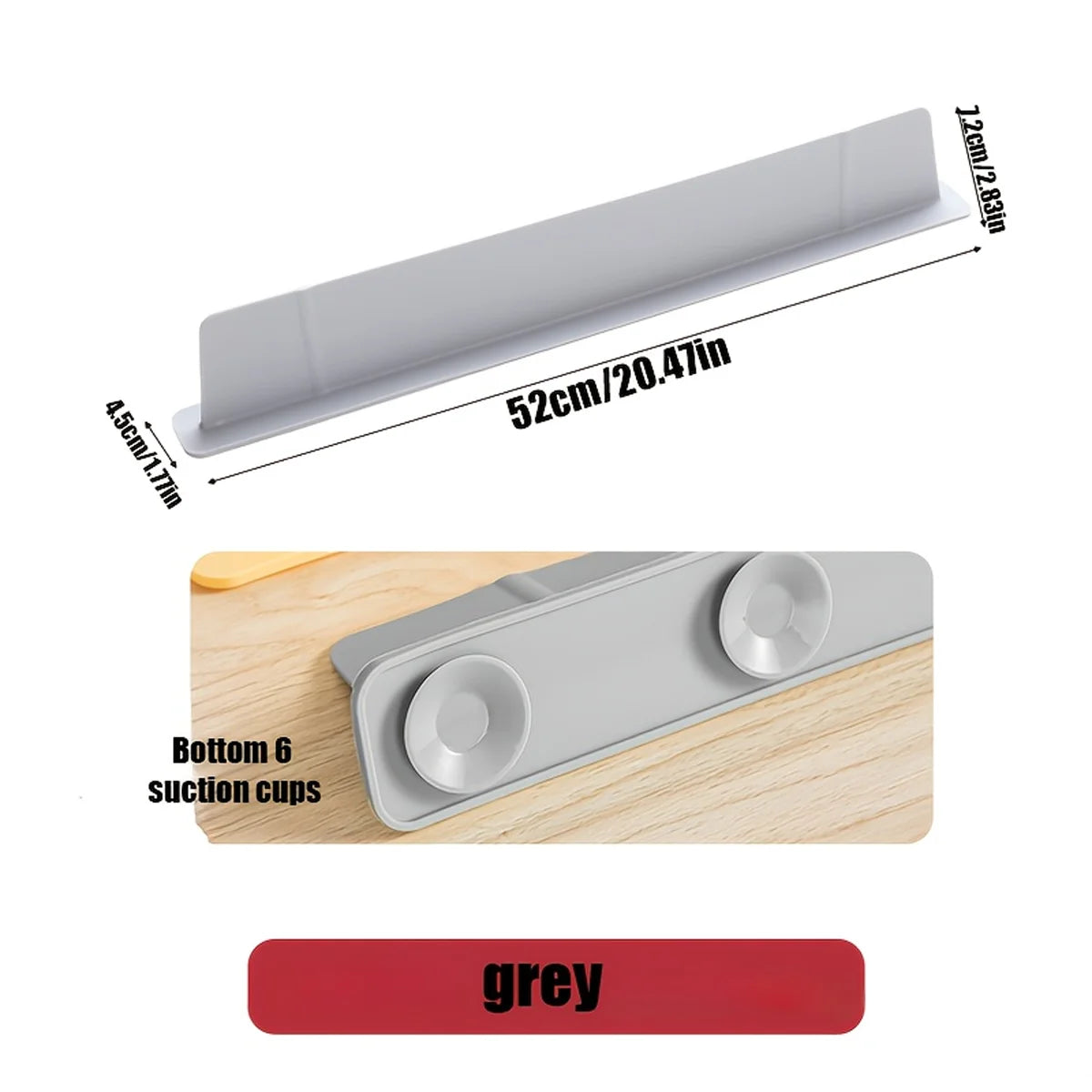 Sink Splash Guard, Suction Cup Water‑Blocking Baffle for Kitchen Countertop