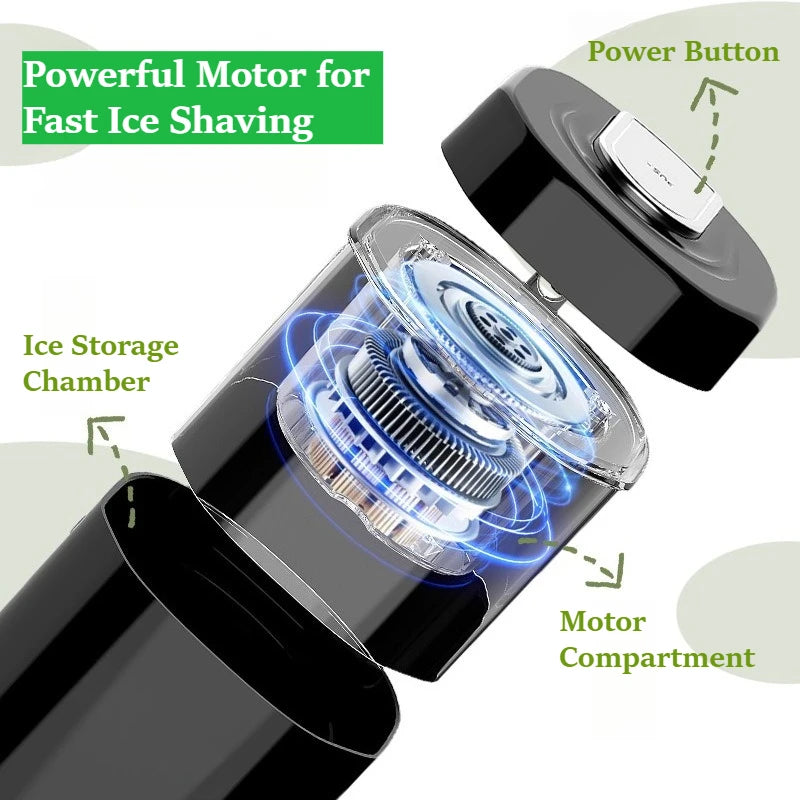 Foldable Electric Ice Shaver Adjustable 2-Speed Snow Cone Making Machine