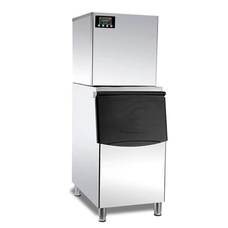 200-500 KG/24H Electric Ice Cube Making Machine Generator Production Stainless Steel Ice Makers for Restaurants Bars Commercial