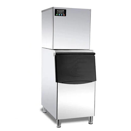 200-500 KG/24H Electric Ice Cube Making Machine Generator Production Stainless Steel Ice Makers for Restaurants Bars Commercial