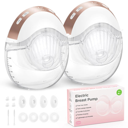 Electric Breast Pumps, 12 Levels & 3 Modes Wearable Breastpump Hands Free BPA Free LCD Display, Painless Wireless Breastfeeding