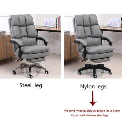 Office  Reclining Armchair with Footrest WCG Computer Gaming  Internet Cafe Gamer  bedroom study  Pink white