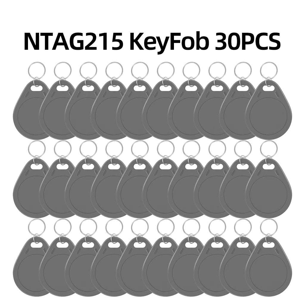 NTAG215 NFC KeyFob Waterproof Rewritable Keychain 504 Bytes Compatible with Amiibo & Apple Shortcuts for iOS Android