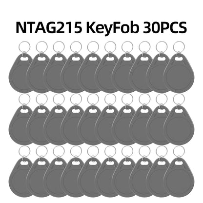 NTAG215 NFC KeyFob Waterproof Rewritable Keychain 504 Bytes Compatible with Amiibo & Apple Shortcuts for iOS Android