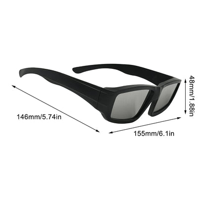 Solar Eclipse Glasses Plastic Frame Certified Safe Solar Viewer Shade For Direct Sun Observation Total Eclipse Eyewear