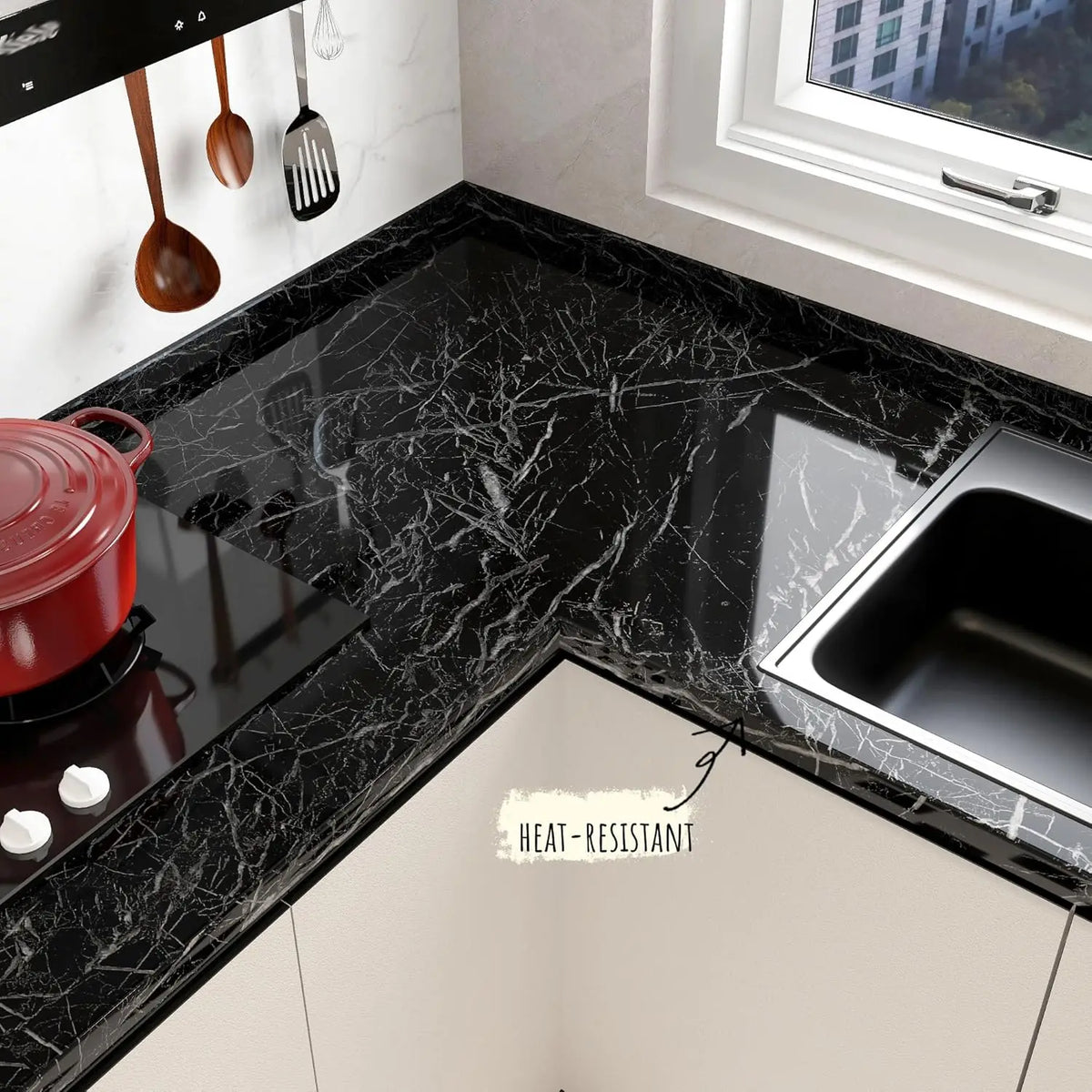 80cm Marble Vinyl Self Adhesive Wallpaper Waterproof Contact Paper PVC Wall Stickers for Kitchen Livingroom Home Decorative Film