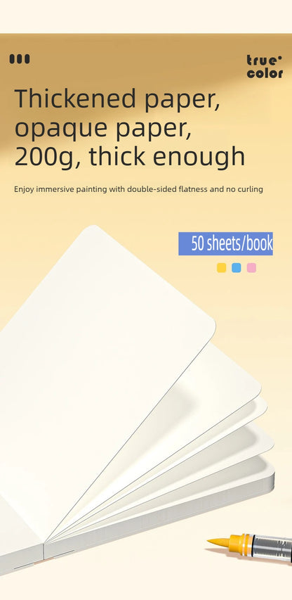 200g/㎡ Acrylic Marker Drawing Notebooks Paper For Watercolor Paper No Bleed Art Paper Cotton Fiber School Supplies Stationery